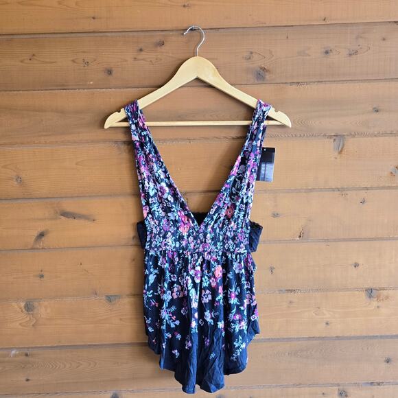 Urban Outfitters Kimchi Blue Floral Lace Tank Top NWT S Lace Bandeau Boho Soft - Picture 2 of 6